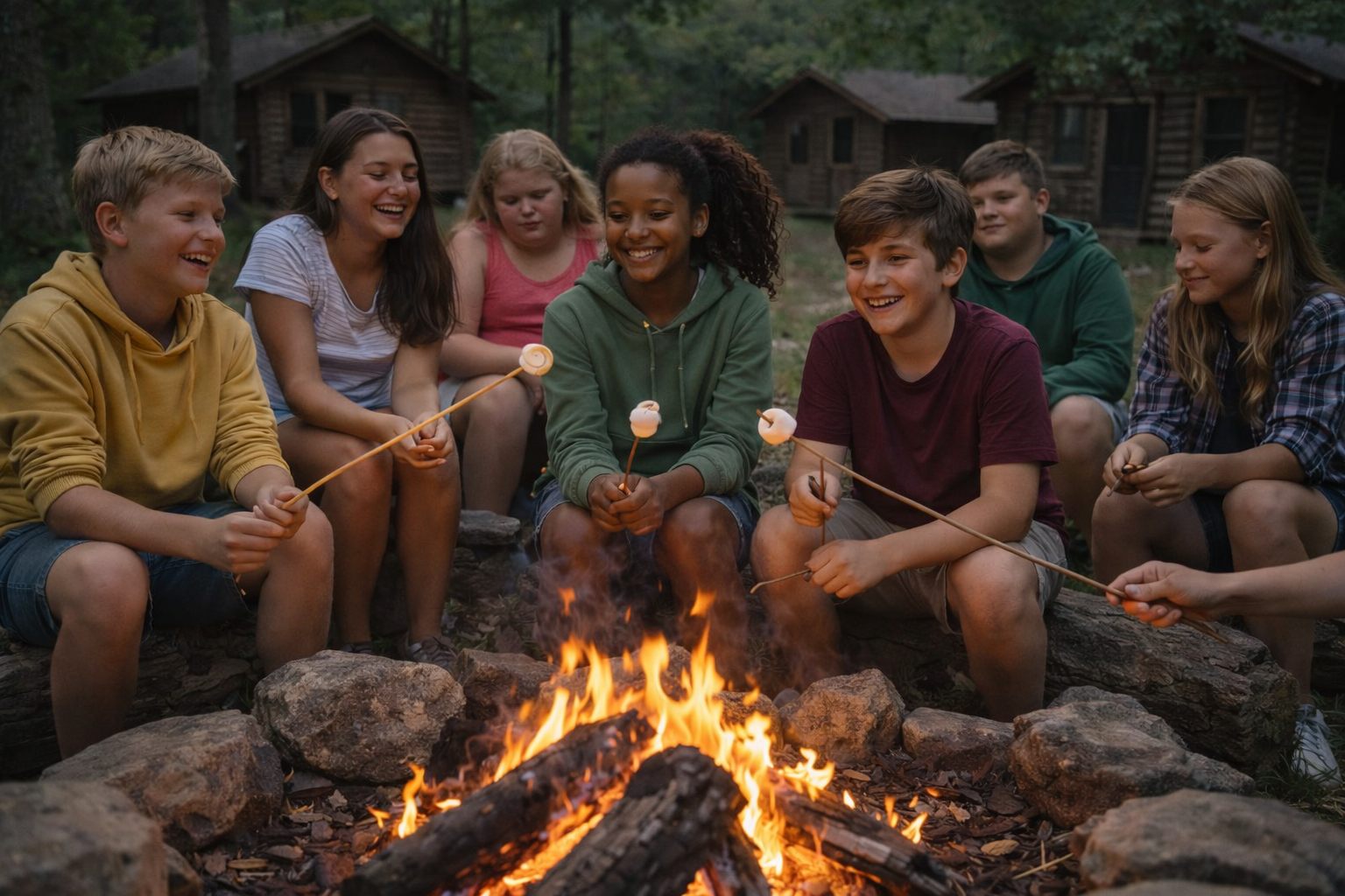 Lagerfeuer im Camp